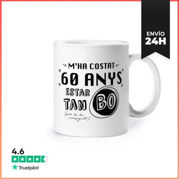 Taza TASSA Aniversari 60 Regal Ma Costat Regala Valencià