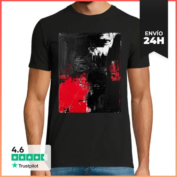 Camiseta Hombre Clásica Camiseta De Arte Abstracto Contemporáneo