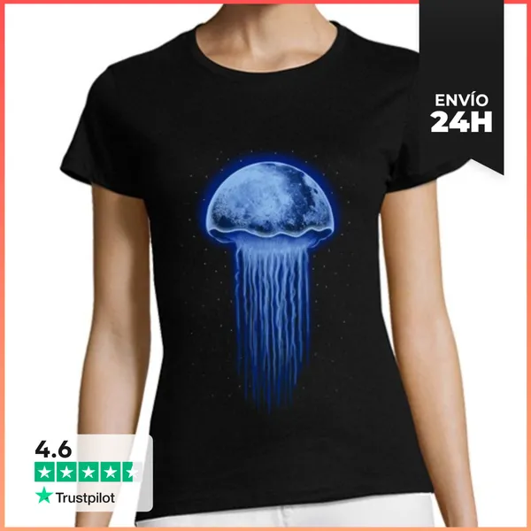 Camiseta Mujer Clásica Luna De Las Medusas LaTostadora