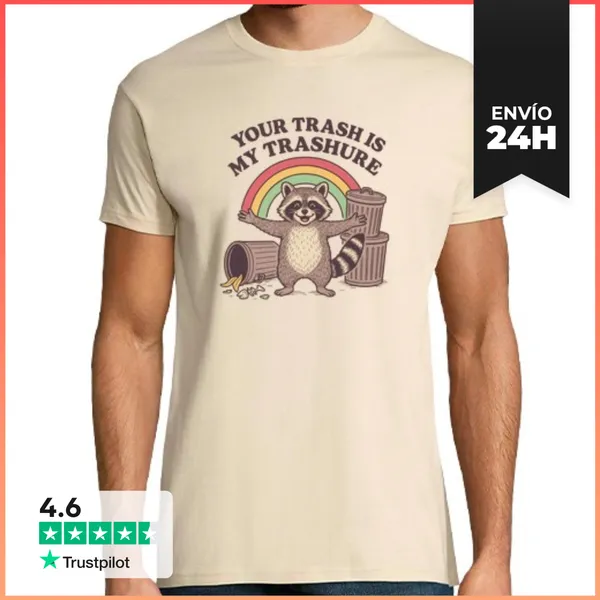 Camiseta Hombre Clásica Tu Basura Es Mi Tesoro LaTostadora
