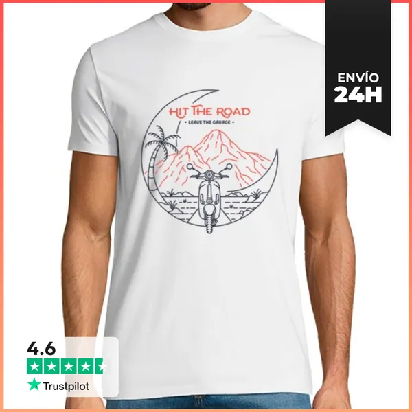 Camiseta Hombre Clásica Sal A La Carretera 2 LaTostadora