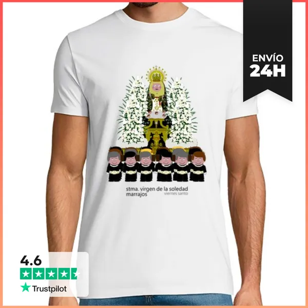 Camiseta Hombre Clásica Virgen De La Soledad Marrajos Chico