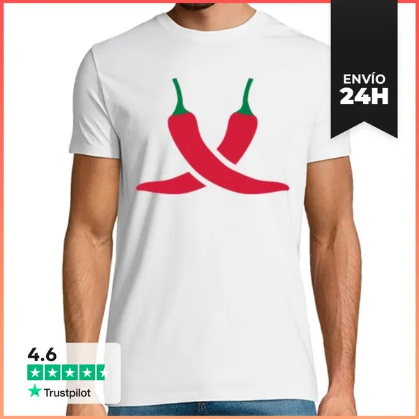 Camiseta Hombre Clásica Chile Cruzado LaTostadora