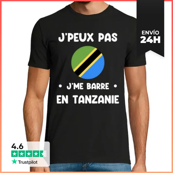 Camiseta Hombre Clásica No Puedo Me Voy A Tanzania LaTostadora