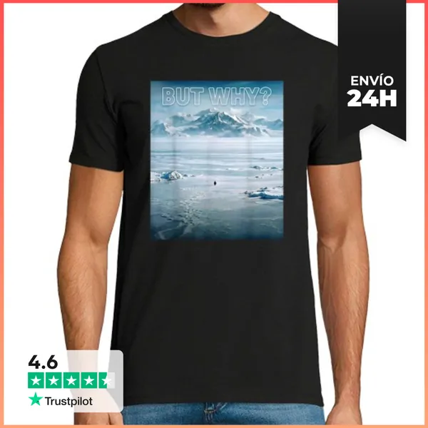 Camiseta Hombre Clásica Pingüino, Pero Por Qué Montañas