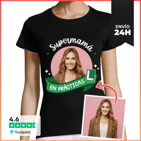 Camiseta Mujer Clásica Camiseta Supermamá En Prácticas Foto