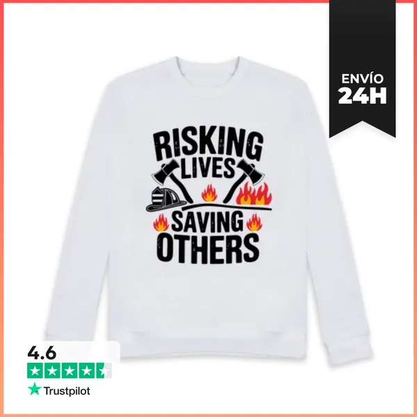 Sudadera Unisex Arriesgar Su Vida Para Salvar A Los Demás Casco