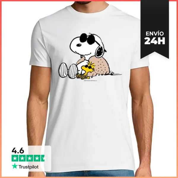 Camiseta Hombre Clásica Snoopy Soleado LaTostadora
