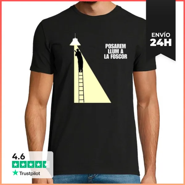 Camiseta Hombre Clásica Posarem Llum A La Foscor LaTostadora