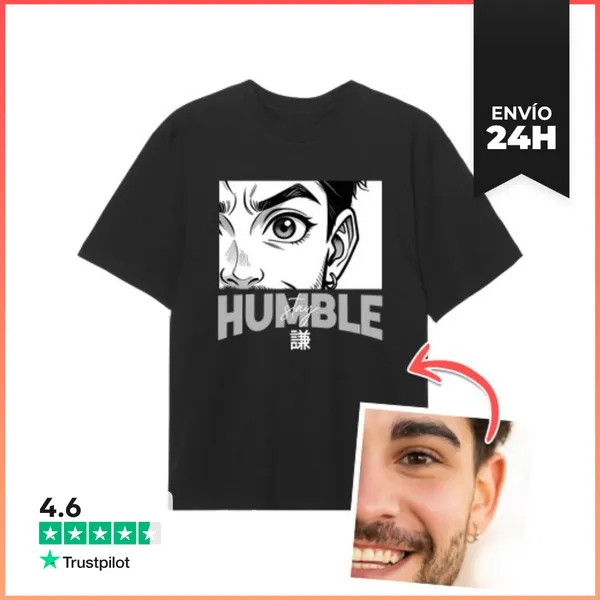 Camiseta Oversize Efecto Manga Camiseta Oversize Stay Humble Foto