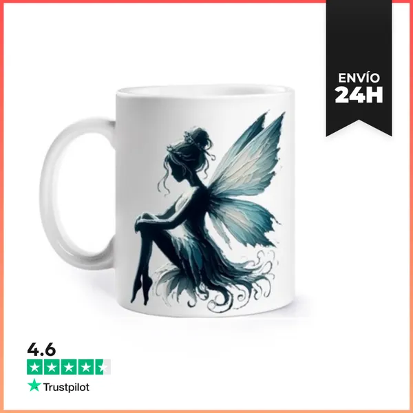 Taza De Pintura Al Óleo Clásica De Mariposa De Hadas Para
