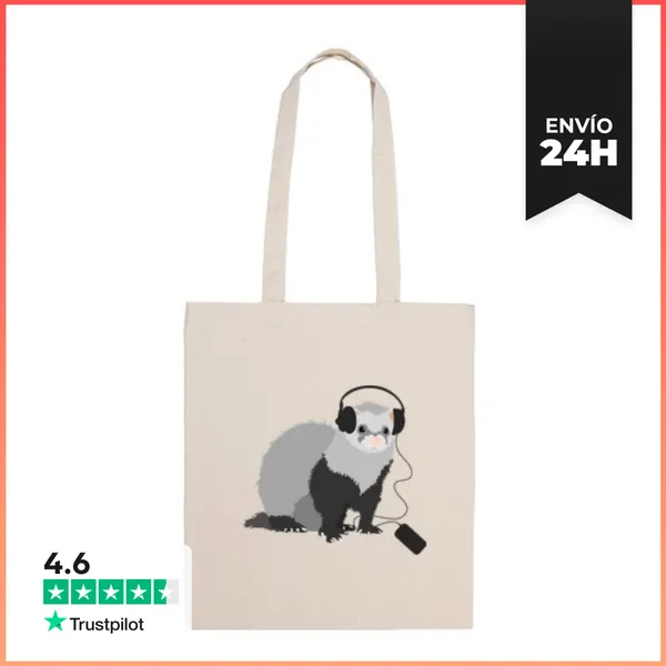 Bolsa De Tela Música Divertida Bolsa Hurón Amorosa LaTostadora