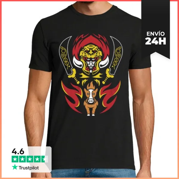 Camiseta Hombre Clásica Desert Demigod And Tiny Horse LaTostadora
