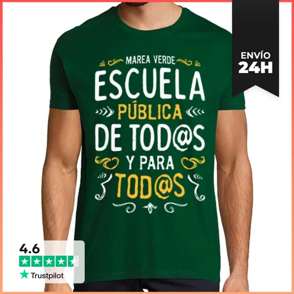 Camiseta Hombre Clásica Escuela Pública De Todos Y Para Todos
