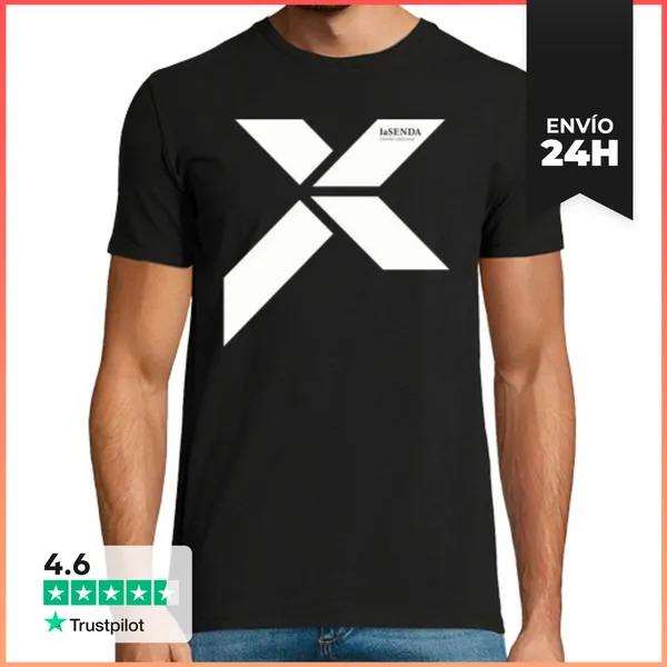 Camiseta Hombre Clásica Senda Negra LaTostadora