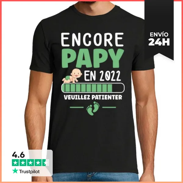 Camiseta Hombre Clásica Regalo De Nacimiento Del Abuelo 2022