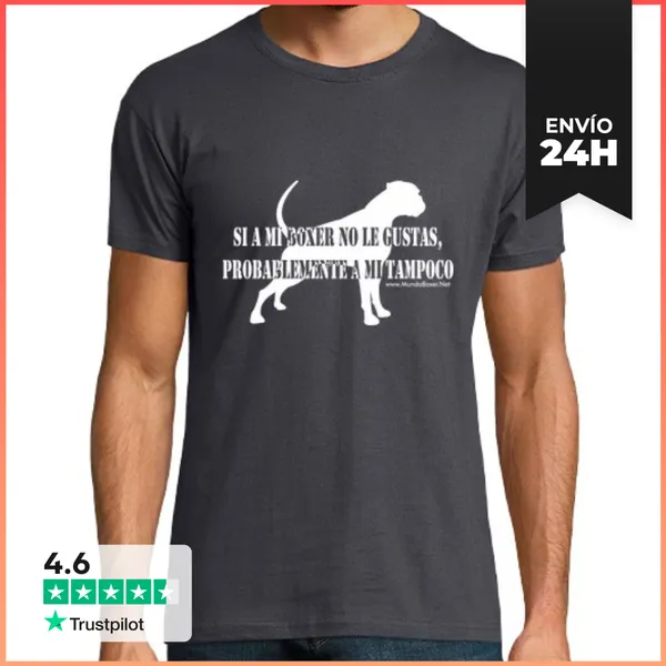 Camiseta Hombre Clásica Si A Mi Boxer No Le Gustas - Blanco