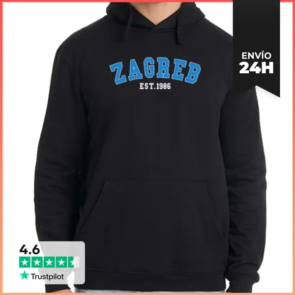 Sudadera Unisex Con Capucha Zagreb Est 1986 LaTostadora