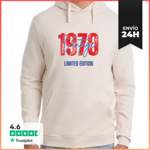 Sudadera Unisex Con Capucha Nacidos En 1970 Edición Limitada