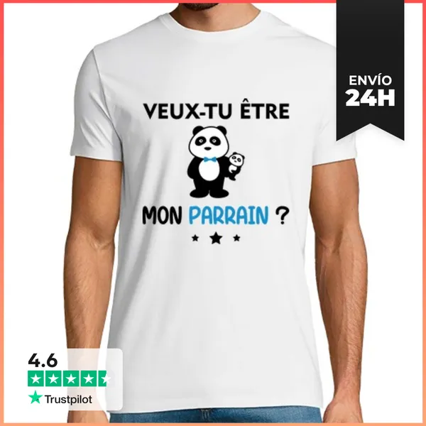 Camiseta Hombre Clásica Serás Mi Padrino LaTostadora