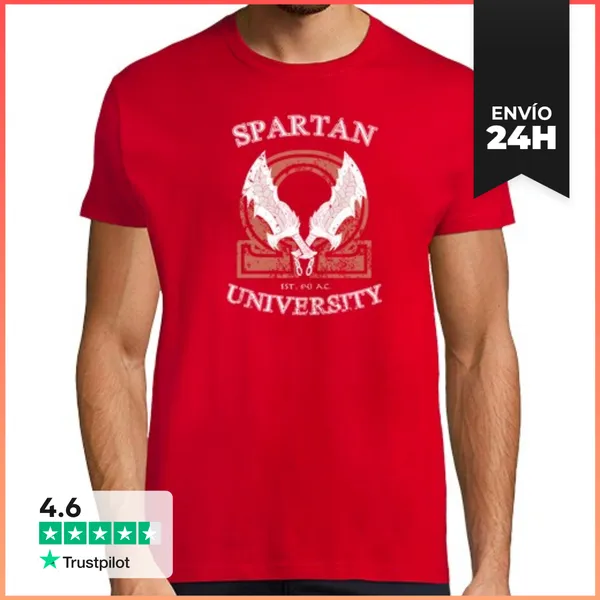 Camiseta Hombre Clásica Universidad Espartana Para Hombre /