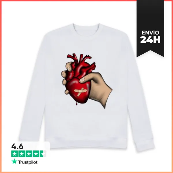 Sudadera Unisex Sudadera Corazón En Mano Unisex LaTostadora