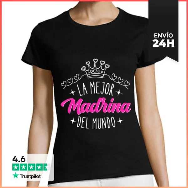 Camiseta Mujer Clásica La Mejor Madrina Del Mundo LaTostadora