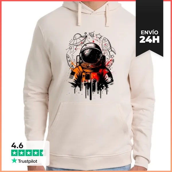Sudadera Unisex Con Capucha Astronauta En El Espacio Estilo