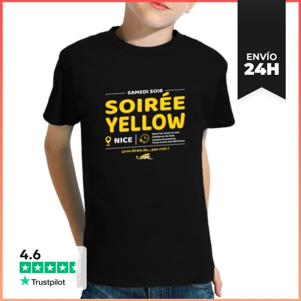 Camiseta Clásica Para Niños Soiree Amarilla Soirees Culto De