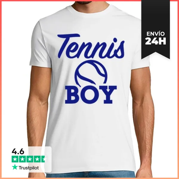Camiseta Hombre Clásica Muchacho Del Tenis LaTostadora