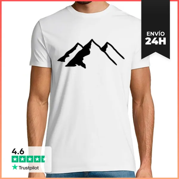 Camiseta Hombre Clásica Montañas Negras LaTostadora