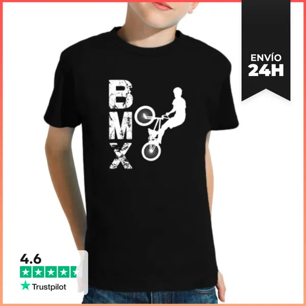 Camiseta Clásica Para Niños Truco De Ciclista De Bicicleta De