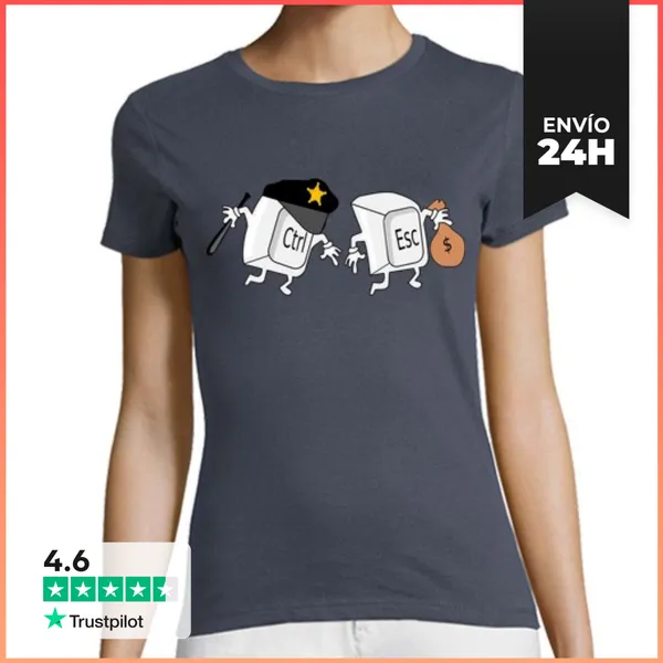 Camiseta Mujer Clásica CONTRO Y ESCAPE LaTostadora