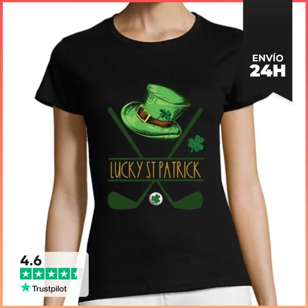Camiseta Mujer Clásica Afortunado St Patrick LaTostadora