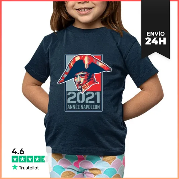 Camiseta Clásica Para Niños Napoleón Bonaparte Año 2021