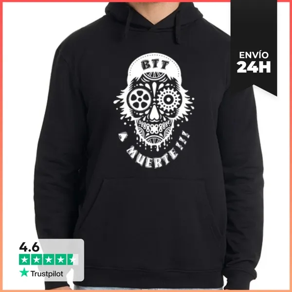 Sudadera Unisex Con Capucha A Muerte Blanc LaTostadora