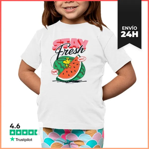 Camiseta Clásica Para Niños Snoopy Stay Fresh LaTostadora