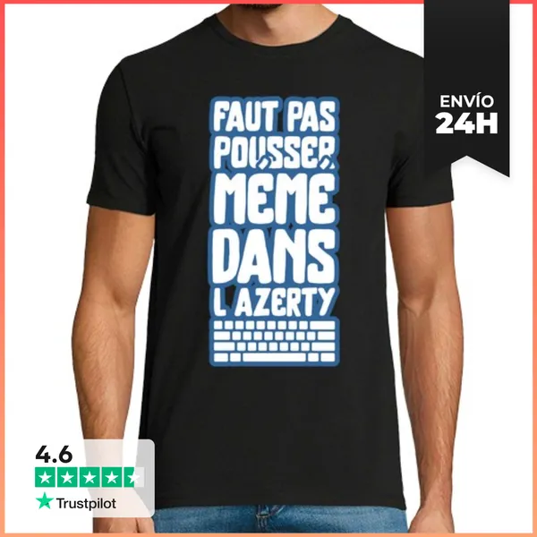 Camiseta Hombre Clásica Abuelita En El QWERTY Regalo LaTostadora