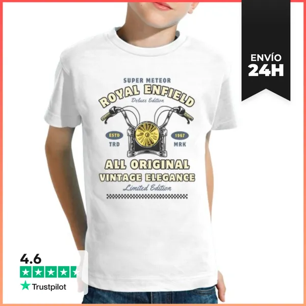 Camiseta Clásica Para Niños Motos Clásicas Estilo 1967 Vintage