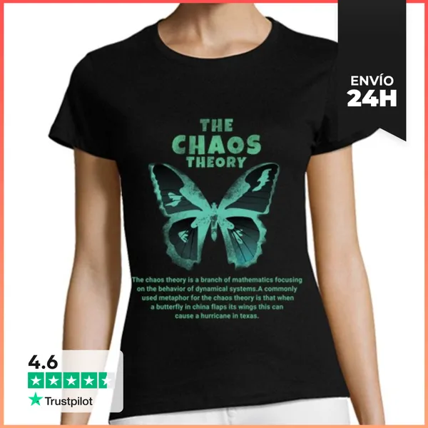 Camiseta Mujer Clásica La Teoría Del Caos Ciclón Mariposa