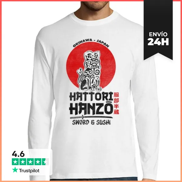 Camiseta Hombre Manga Larga Hattori Hanzo LaTostadora