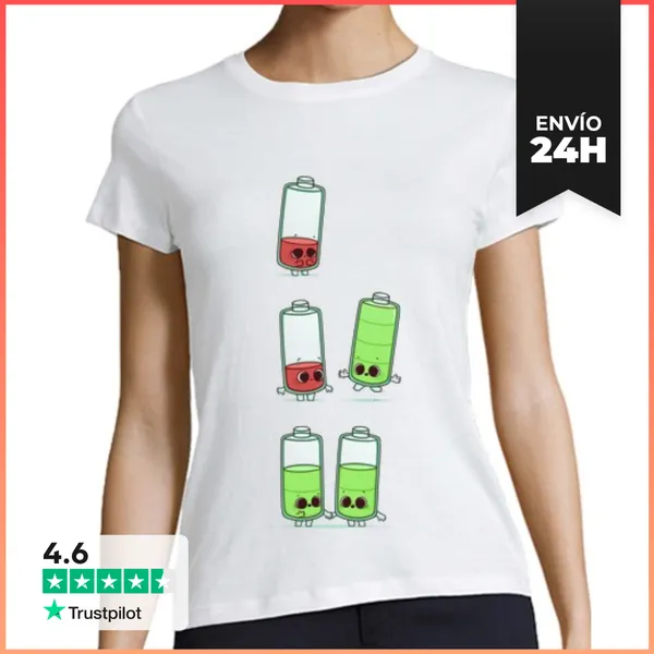 Camiseta Mujer Clásica Low Battery LaTostadora