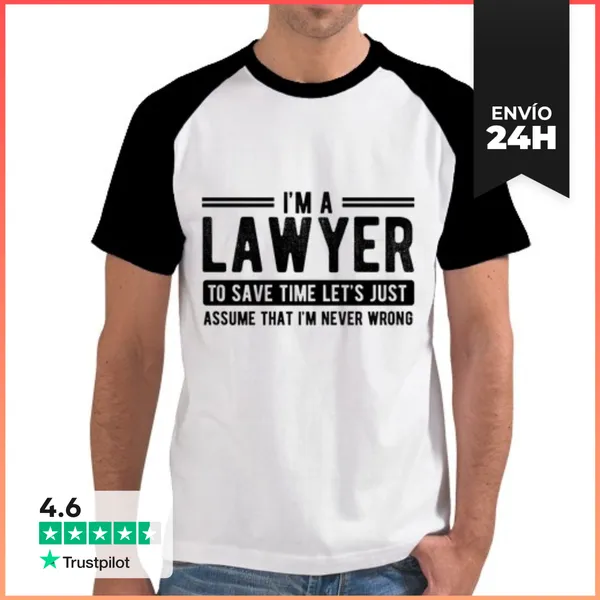 Camiseta Hombre, Estilo Béisbol Soy Un Abogado LaTostadora