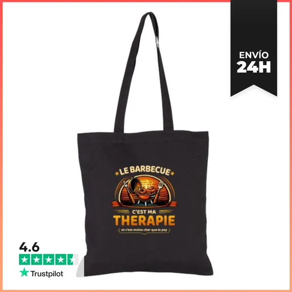 Bolsa De Tela La Barbacoa Es Mi Terapia - Humor LaTostadora