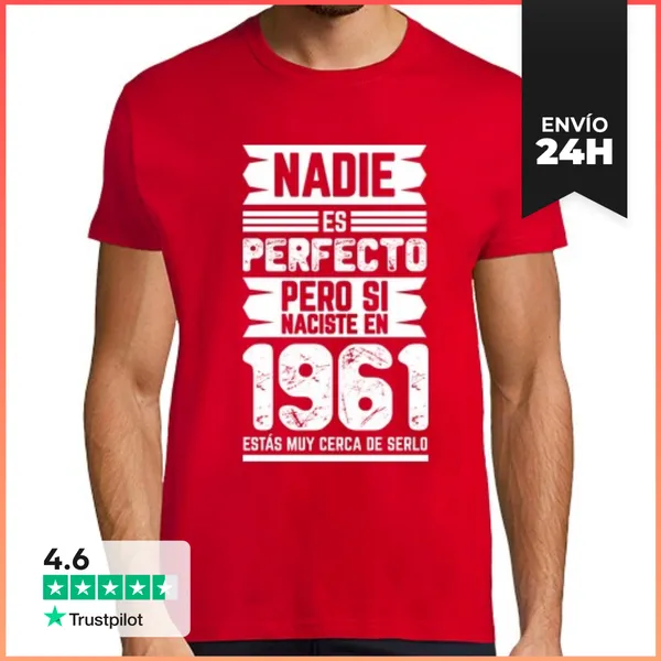 Camiseta Hombre Clásica Nadie Es Perfecto 1961 LaTostadora