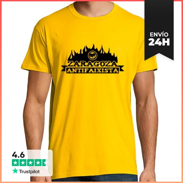 Camiseta Hombre Clásica Zaragoza Antifaixista LaTostadora