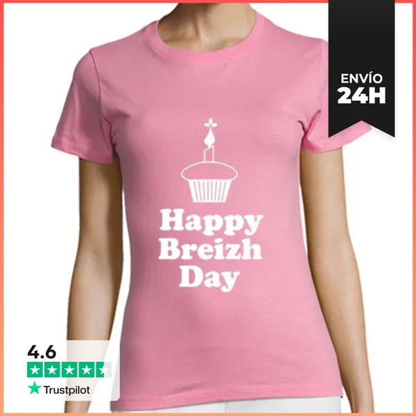 Camiseta Mujer Clásica Breizh Día Feliz LaTostadora
