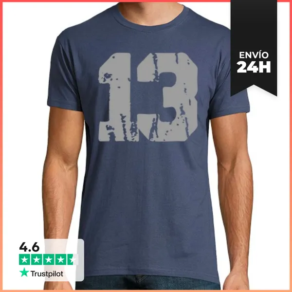 Camiseta Hombre Clásica Retro Gris 13 LaTostadora