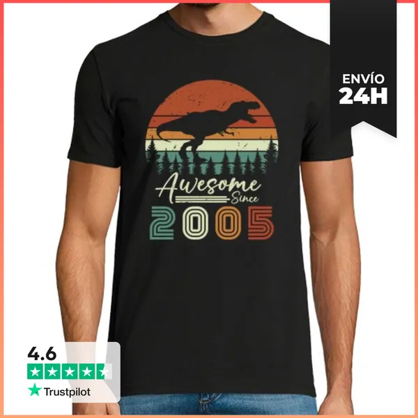 Camiseta Hombre Clásica Awesome Since 2005 LaTostadora