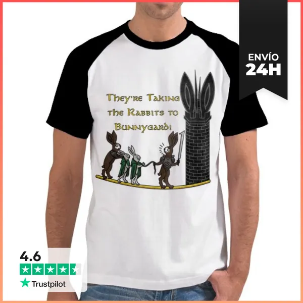 Camiseta Hombre, Estilo Béisbol Theyre Taking The Rabbits To